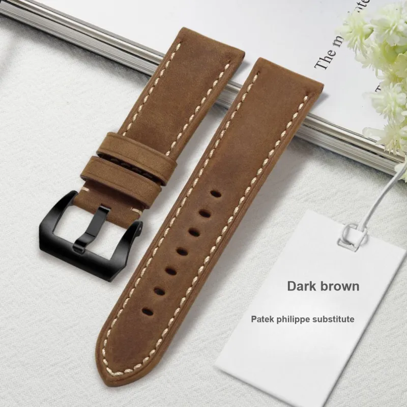 ZHISHENG Compatibility With Panerai Watch Band 24/26mm Universal Interface Width Genuine Leather Material-7
