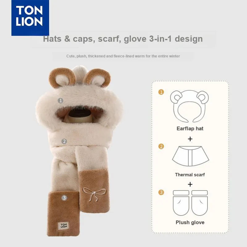 Tonlion Polyester Hoods & Plush Hats Unisex-2