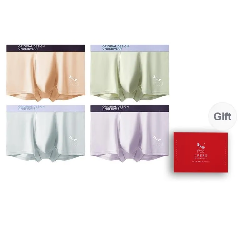 RED DRAGONFLY 50S Combed Cotton Underpants Men's 4 Piece Gift Box Sets-10