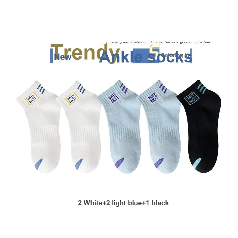 Lan Miao Ankle Socks Men's 5 Pack-18