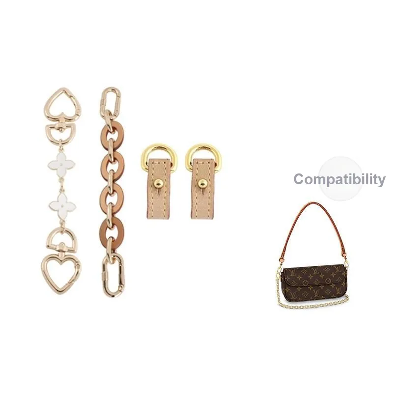 Ingenuity Handmade Metal Decoration Bag Strap Women's White/Brown