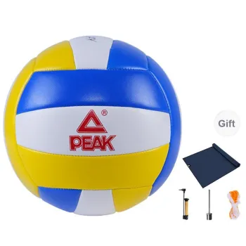 PEAK PVC Size 5 Volleyball Unisex Blue White Yellow