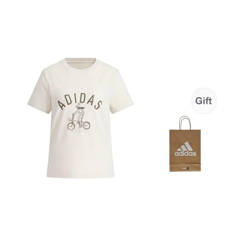 Adidas T-Shirt Women's Light Gray Shopping Bag Included-0