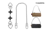 Silver Decorative Chain 40cm+Black Four-Leaf Clover Heart Clasp 16cm