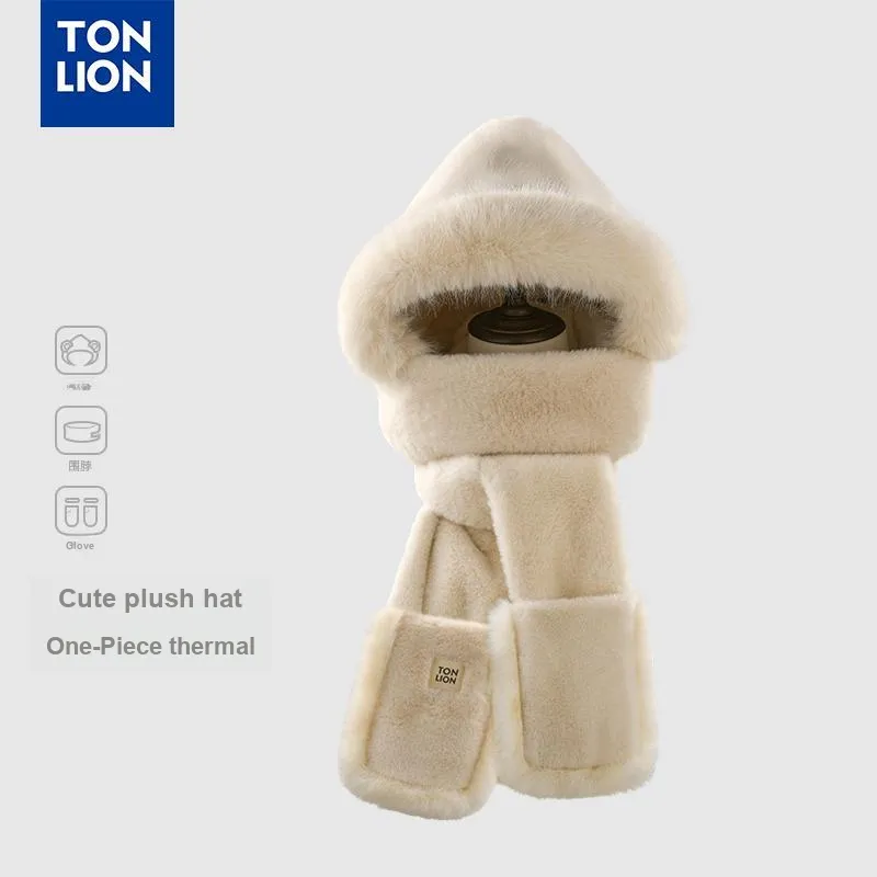 Tonlion Polyester Hoods & Plush Hats Unisex-1