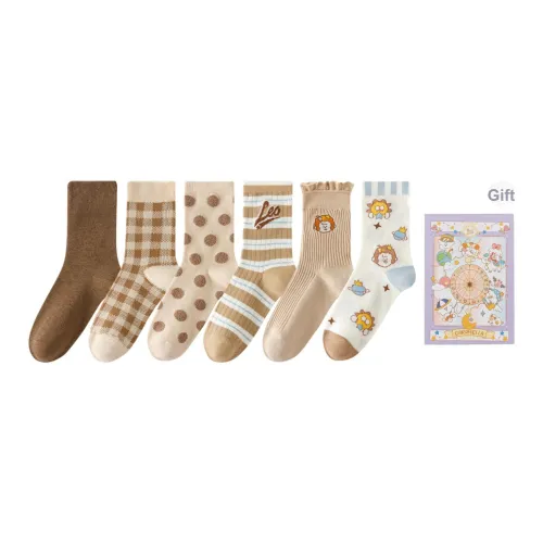 Caramella x Naiva Family Носки Crew Женские Коробка 6 пар