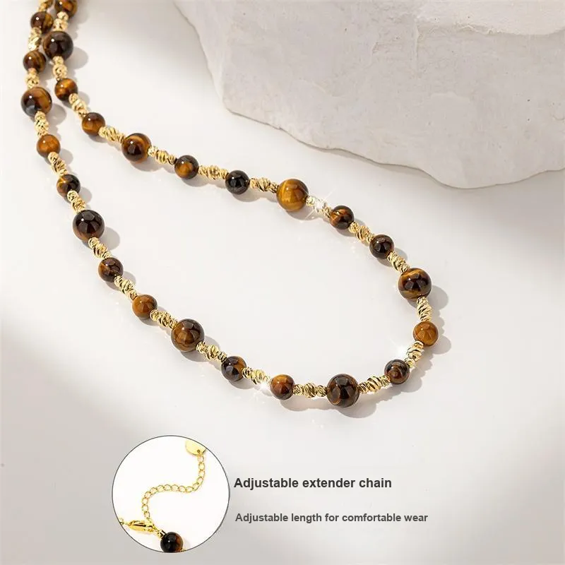 QLADY Tiger's Eye Stone Necklaces Women's-4