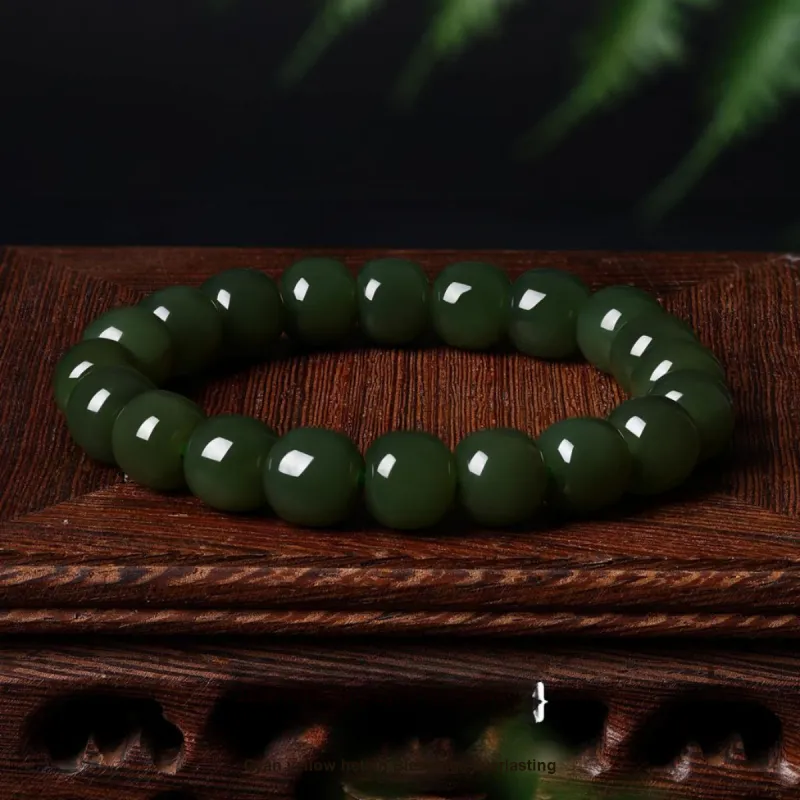 LAOMIAO Hetian Jade Bracelets Green Jade Women's-15