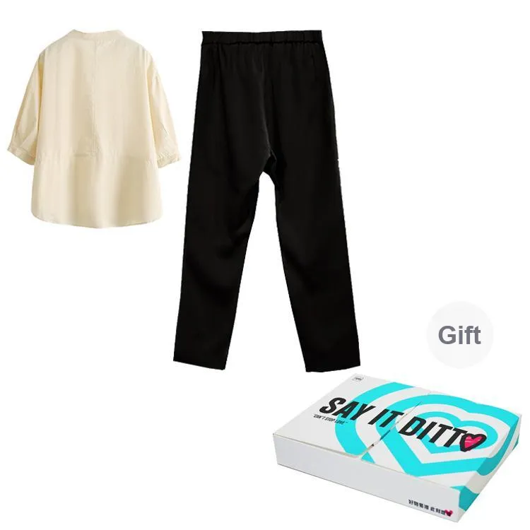 Yvetteclassic Shirt Matching Set Women's-9