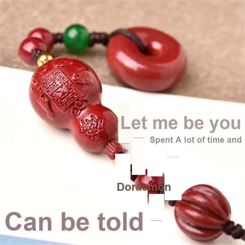 Lingfei Reconstructed Cinnabar Pendants Unisex-3