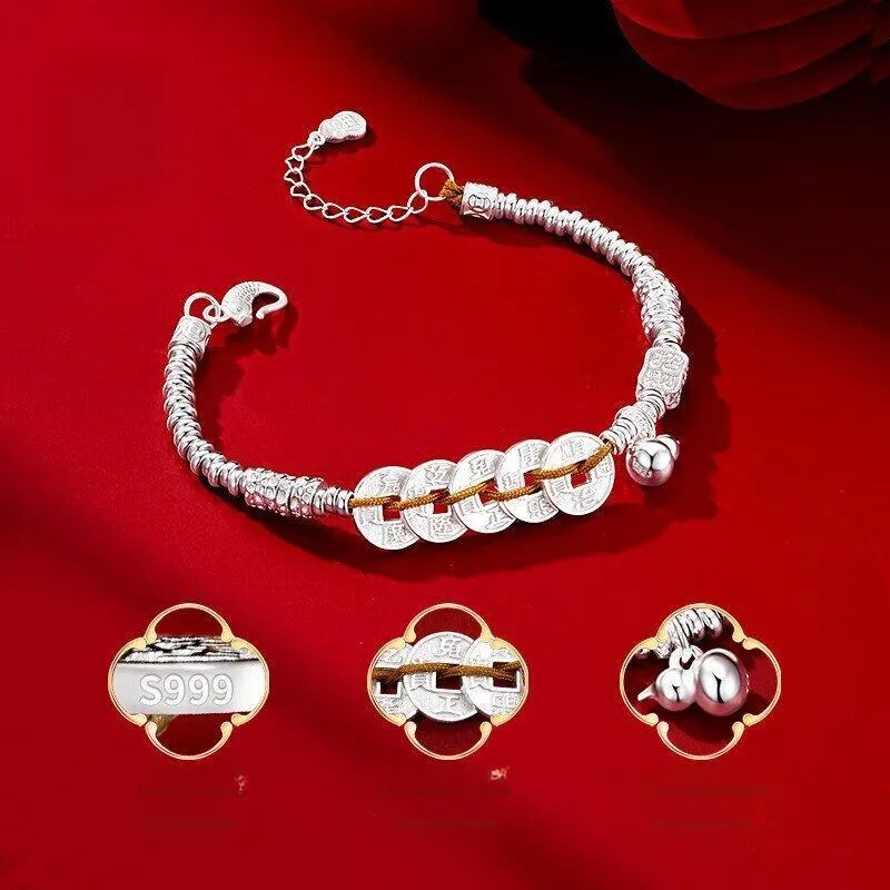 Silver Arashi Sterling Silver Bracelet 999 Fine Silver Unisex-1