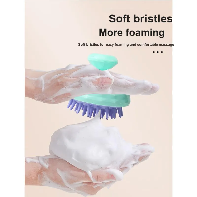Gentle Welcome Home Use Scalp Cleaning Treatments Handheld Silicone Hair Cleaning Brush Massage-14