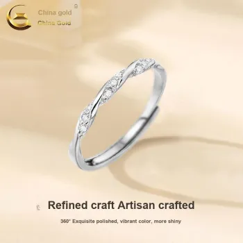 CHINA GOLD Natural Topaz Rings Unisex