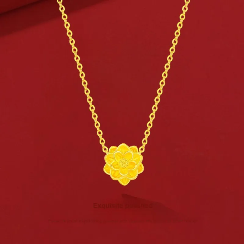 Master Kim Solid Gold Pure Gold Necklace Women's-3