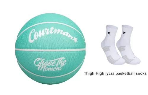 COURTMAN PU Basketball Turquoise Size 7 Training Unisex
