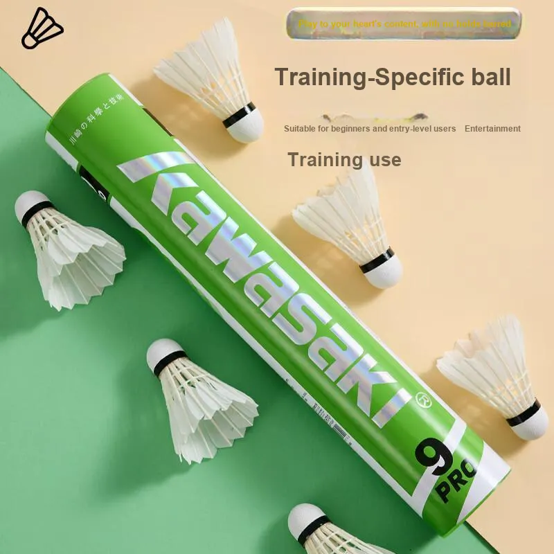 Kawasaki Training Size 9pro 10 Pack Goose Feather Shuttlecocks-2