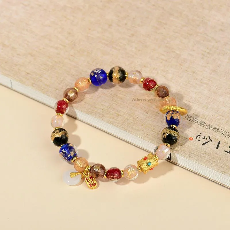 GIMK Colored Glaze Jade Bracelets Women's-2