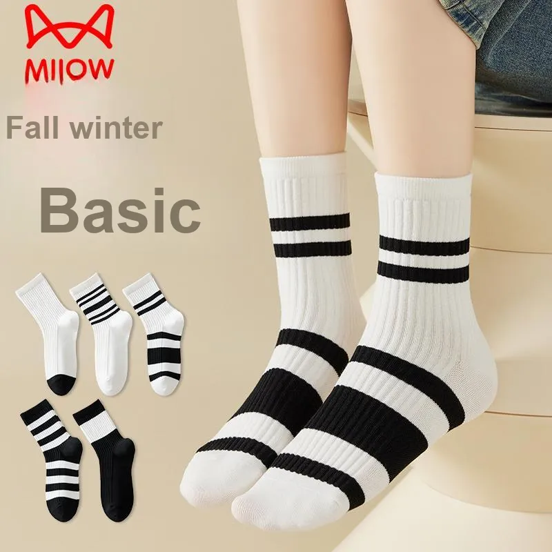 MIIOW Mid Calf Socks Unisex 5 Pack-8