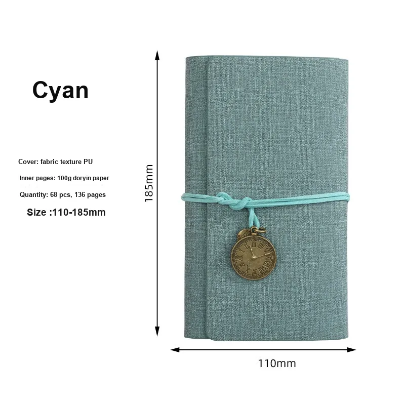 QIFEITU Loose Leaf Lace Up Creative Laptop Planners-1