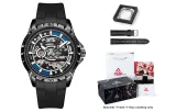 YB13157J2 Mechanical Black Blue Tapes[Mobius Bracelet+Leather Strap]