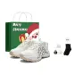 White (Black Tiger Gift Bag+Socks)