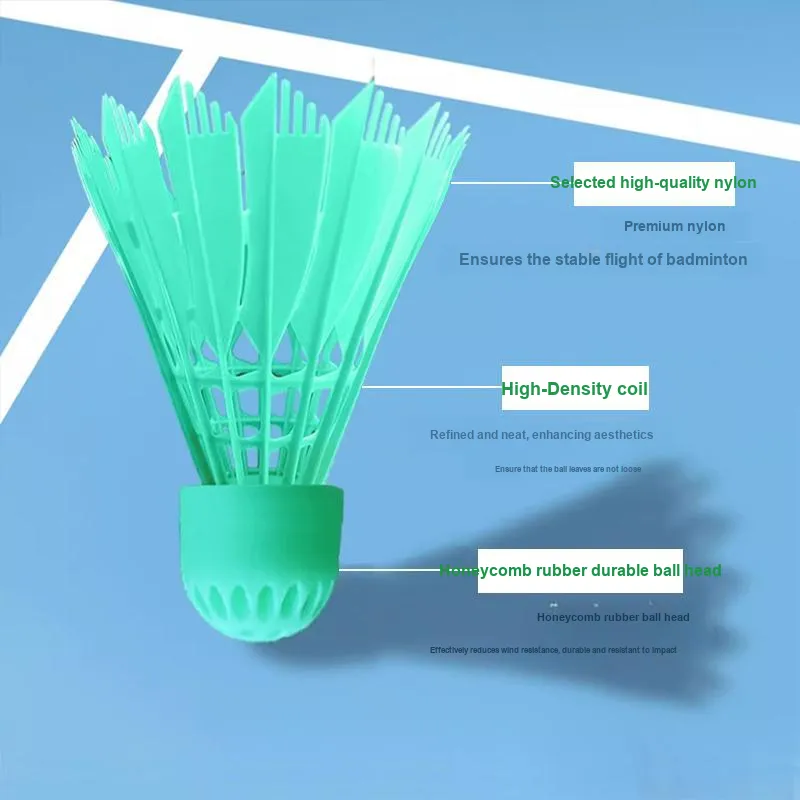 LENWAVE Nylon Shuttlecock 5 Pack Nylon Everyday Shuttlecocks-1