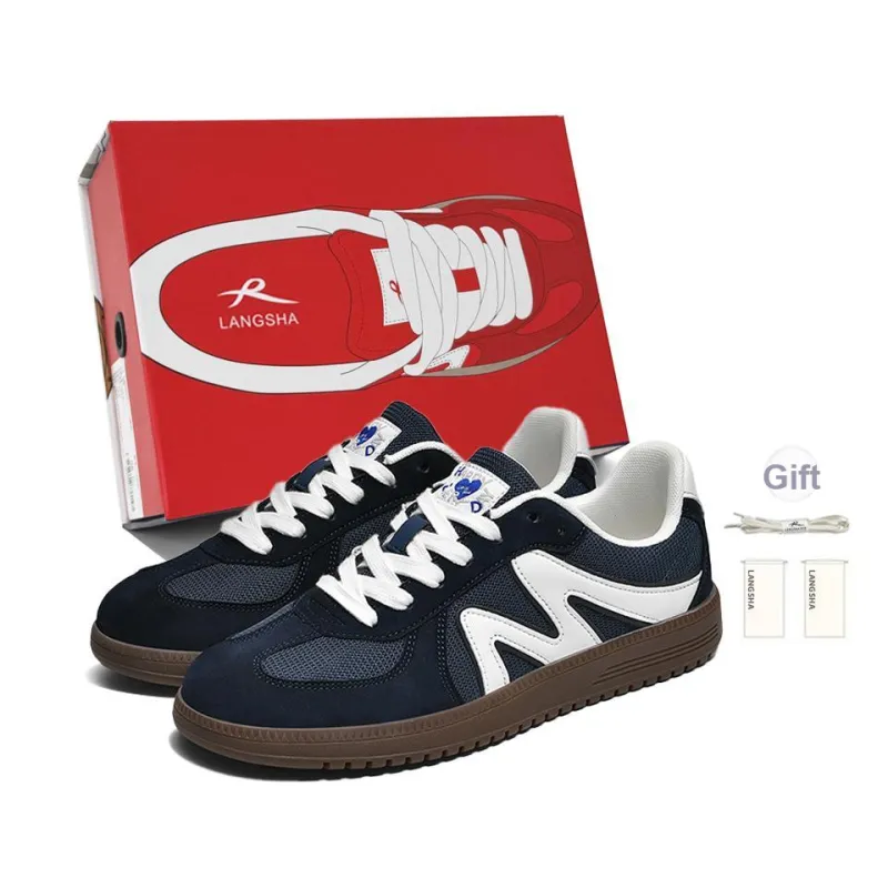 Lanza Skateboard Shoes Unisex Low Top Hot Red/Hepburn Black/Prussian Blue-12