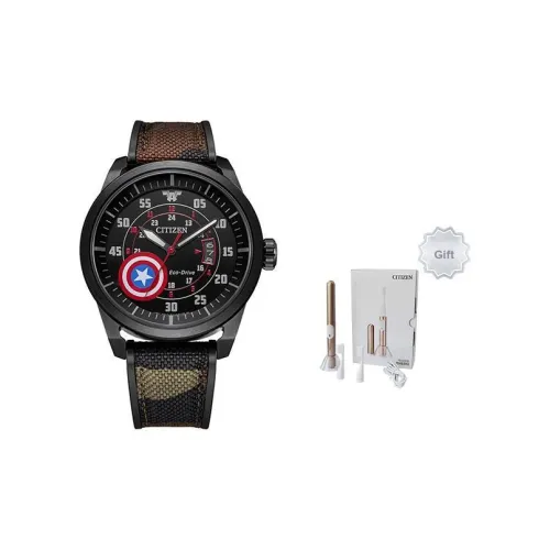 CITIZEN Ecology Drive Collection Светильник Кварцевый механизм Нейлоновый ремешок Часы Мужские Черный циферблат