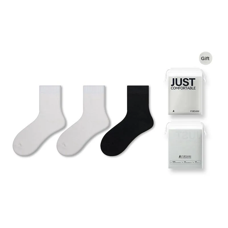 FIRS Mid Calf Socks Men's Shopping Bag 3 Pack-0