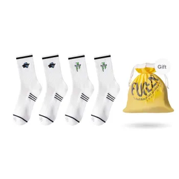 FUGEER Mid-Calf Socks Men's 4 Pack