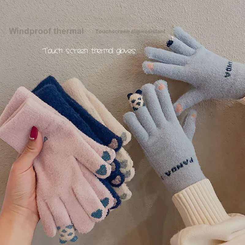 Ai Jiawei Plush Yarn Gloves Unisex-2