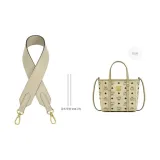 MCM 바스켓 백 아이보리 3.8 너비 65cm 및 금속 보호 링*2