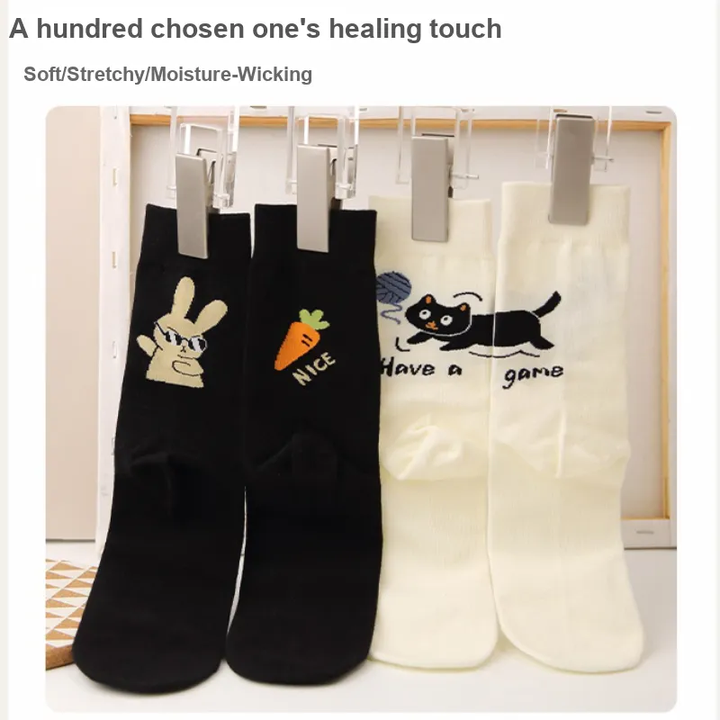 MIIOW Mid Calf Socks Women's 3 Pack-26