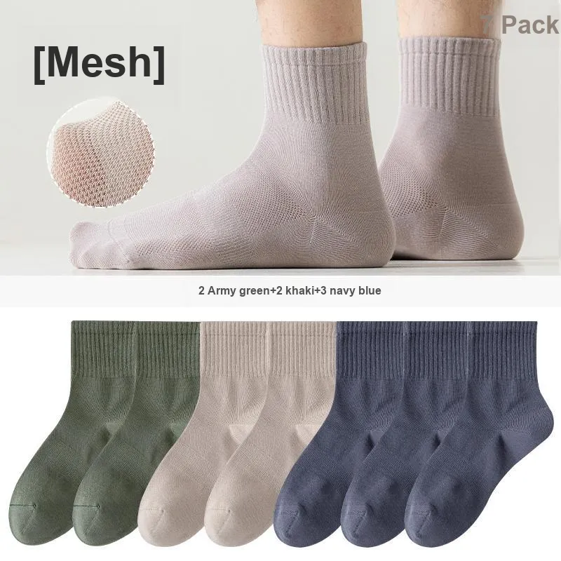 7 SEVFUN Mid Calf Socks Men's Combo Set-21