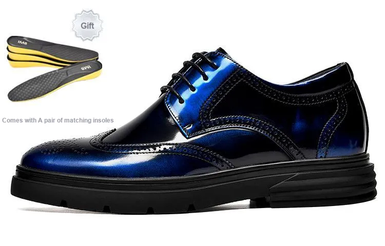 1M8 Men's Casual Shoes Men Low Top Black/Blue/Brown-10