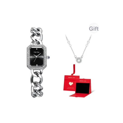 Clip Clop Кварцевый механизм стальной ремешок женские часы белый циферблат