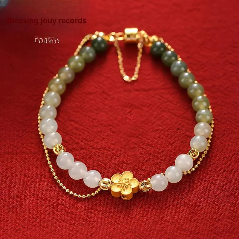 Fu Ru Ji Bracelets Pale Greenish White Jade Women's-2