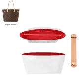 [2-Piece Set]Vegetable Tanned Leather Pressure Relief Shoulder Strap Pad+Red DuPont Paper Liner