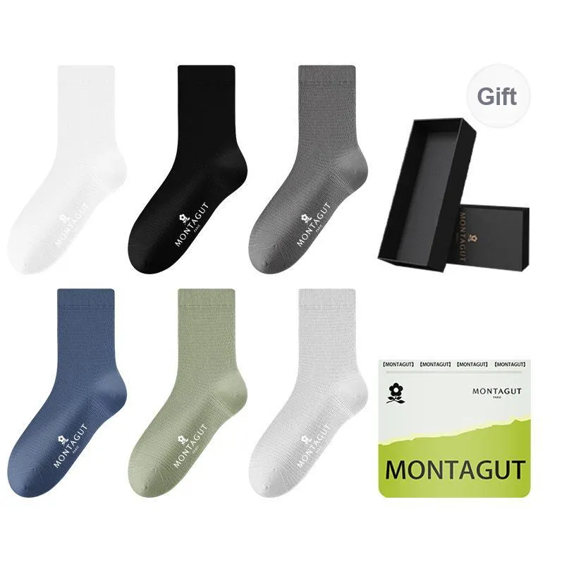 Montagut Mid Calf Socks Men's Gift Box Combination-96