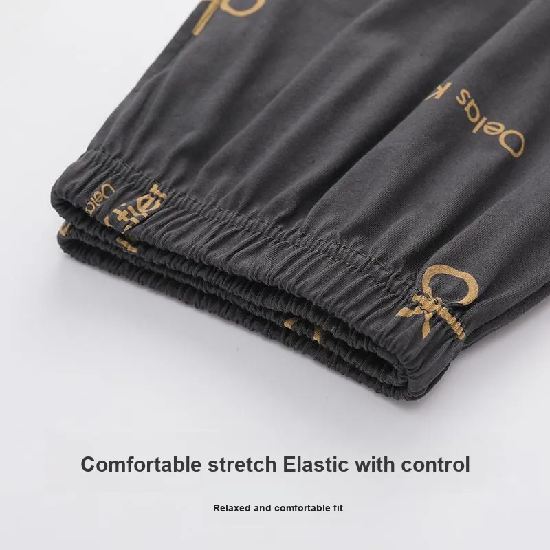 FENTENGCARE Pajama Pants Men's Gray-2