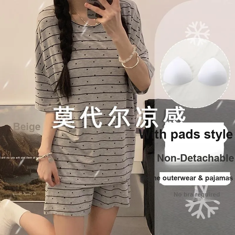 OUSHIBO Pajama Set Women's Image Color-2