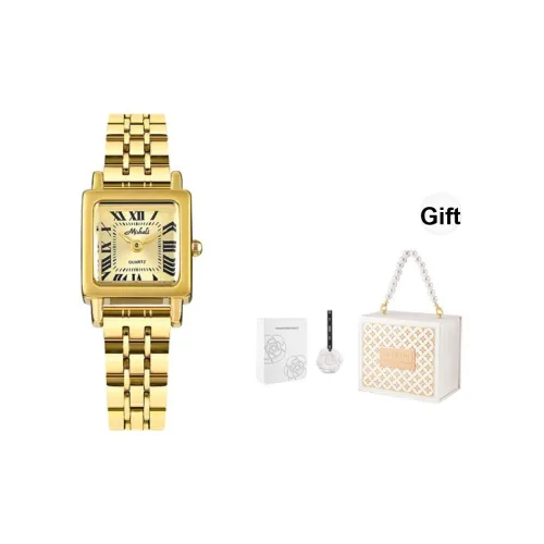 MISHALI Кварцевый механизм женские часы золотой циферблат