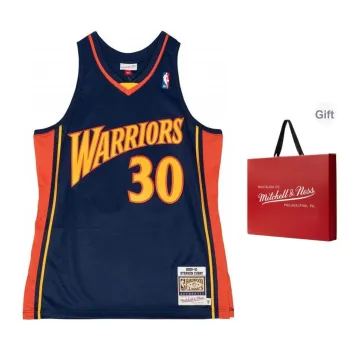Mitchell Ness 'NBA Golden State Warriors 09 Steph Curry' Authentic Road Jersey Vest Top