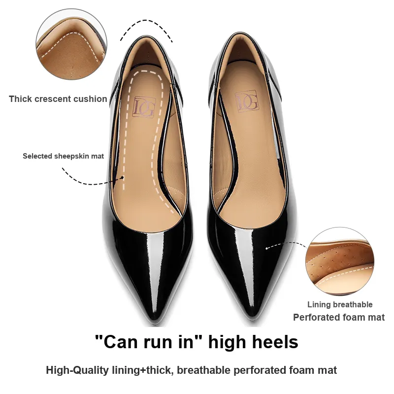 DG Flared Heel High Heels 5.5cm Women's-3