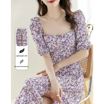 Like The Age Of Water Short Sleeved Dress Regular Women's Multicolor
