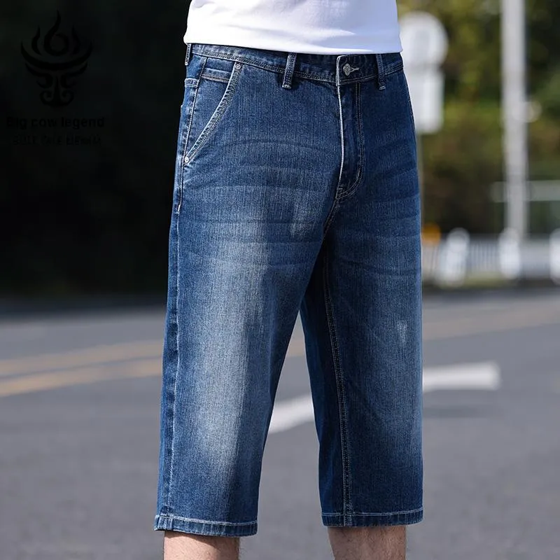 DANIUCHUANSHUO Denim Shorts Men's Blue-7