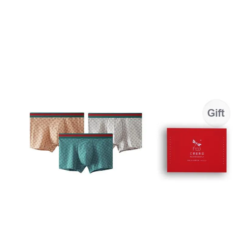RED DRAGONFLY Cotton Panties Men's 3 Pack Gift Box Set-9
