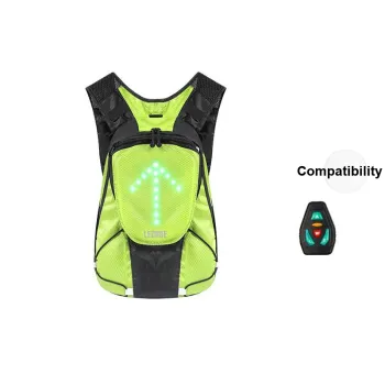 LECAGE Polyester Safety Alert Sports Bag Backpack Regular Unisex Orange/Green