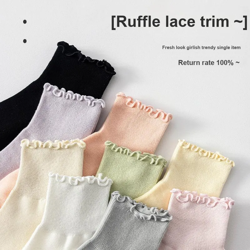 MIIOW Mid Calf Socks Women's 6 Pack-7