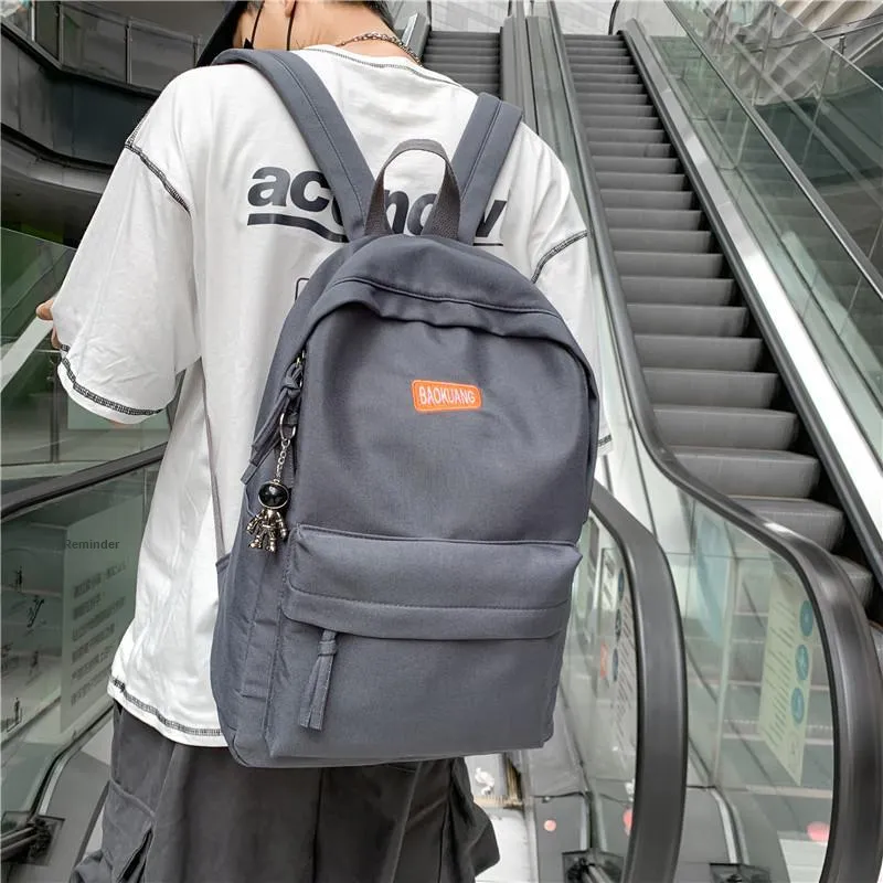 Deli Bear Oxford Travel Bags Backpack Regular Unisex Dark Gray/Blue/Black/Pink/White-2